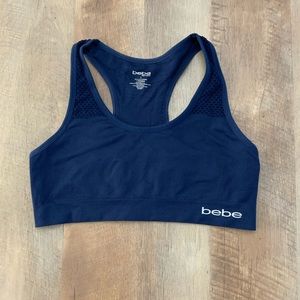 BEBE Navy Blue Sports Bra